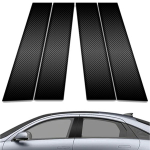 4pc Carbon Fiber Pillar Post Covers for 2023 Hyundai Ioniq 6 Sedan