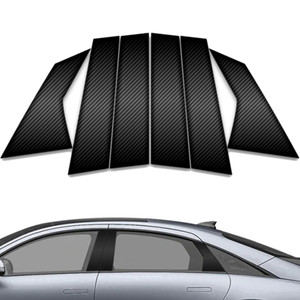 6pc Carbon Fiber Pillar Post Covers for 2023 Hyundai Ioniq 6 Sedan