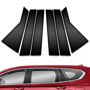 6pc Carbon Fiber Pillar Post Covers for 2019-2023 Hyundai Santa Fe