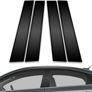 4pc Carbon Fiber Pillar Post Covers for 2012-2017 Hyundai Accent