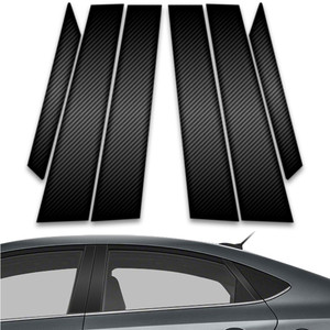6pc Carbon Fiber Pillar Post Covers for 2012-2017 Hyundai Accent