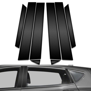 8pc Carbon Fiber Pillar Post Covers for 2012-2017 Hyundai Accent Hatchback