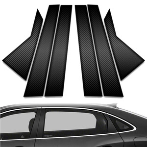 6pc Carbon Fiber Pillar Post Covers for 2009-2014 Hyundai Equus