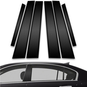 6pc Carbon Fiber Pillar Post Covers for 2009-2014 Hyundai Genesis