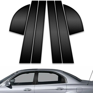 6pc Carbon Fiber Pillar Post Covers for 2002-2005 Hyundai Sonata