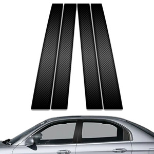 4pc Carbon Fiber Pillar Post Covers for 2002-2005 Hyundai Sonata