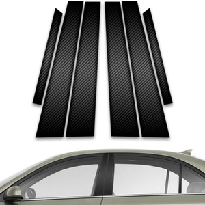 6pc Carbon Fiber Pillar Post Covers for 2006-2009 Hyundai Sonata