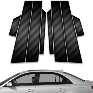 8pc Carbon Fiber Pillar Post Covers for 2006-2009 Hyundai Sonata