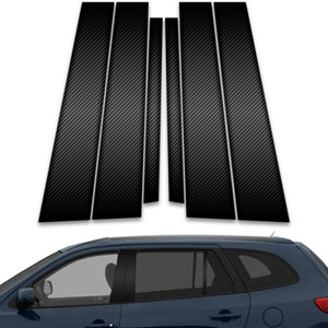 6pc Carbon Fiber Pillar Post Covers for 2006-2012 Hyundai Santa Fe