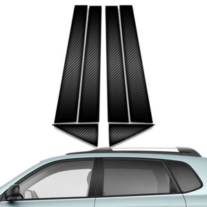 6pc Carbon Fiber Pillar Post Covers for 2004-2009 Hyundai Tucson