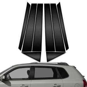 8pc Carbon Fiber Pillar Post Covers for 2004-2009 Hyundai Tucson