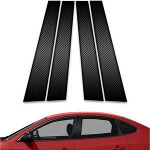 4pc Carbon Fiber Pillar Post Covers for 2007-2010 Hyundai Elantra Sedan
