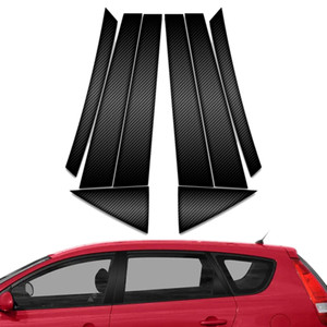 8pc Carbon Fiber Pillar Post Covers for 2008-2012 Hyundai Elantra Touring