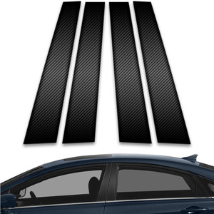 4pc Carbon Fiber Pillar Post Covers for 2011-2014 Hyundai Sonata