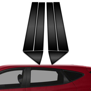 6pc Carbon Fiber Pillar Post Covers for 2010-2015 Hyundai Tucson