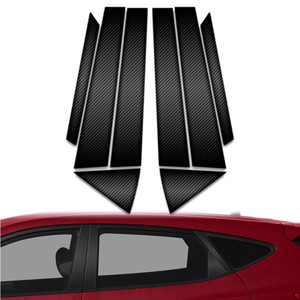 8pc Carbon Fiber Pillar Post Covers for 2010-2015 Hyundai Tucson