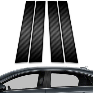 6pc Carbon Fiber Pillar Post Covers for 2015-2019 Hyundai Sonata