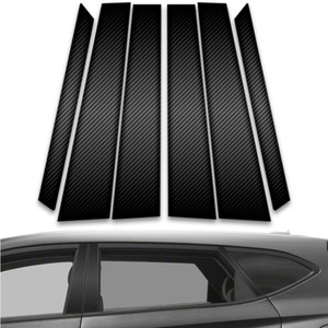 6pc Carbon Fiber Pillar Post Covers for 2016-2021 Hyundai Tucson