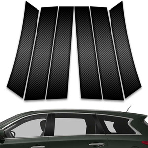 6pc Carbon Fiber Pillar Post Covers for 2013-2023 Infiniti JX Series