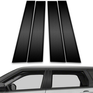 4pc Carbon Fiber Pillar Post Covers for 11-23 Land Rover Range Rover Evoque 4dr