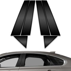6pc Carbon Fiber Pillar Post Covers for 2016-2023 Jaguar XF