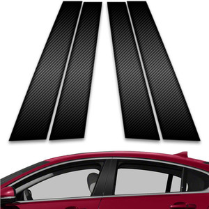 4pc Carbon Fiber Pillar Post Covers for 2008-2015 Jaguar XF