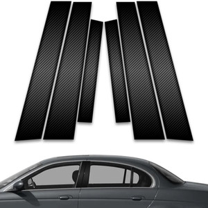 6pc Carbon Fiber Pillar Post Covers for 2003-2007 Jaguar S-Type