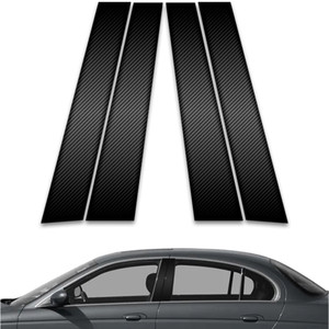 4pc Carbon Fiber Pillar Post Covers for 2003-2007 Jaguar S-Type