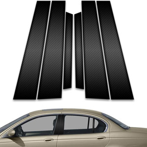 6pc Carbon Fiber Pillar Post Covers for 2002-2009 Jaguar X-Type