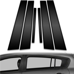 6pc Carbon Fiber Pillar Post Covers for 2010-2013 Kia Forte5 Hatchback