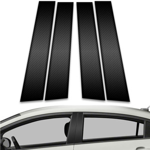 4pc Carbon Fiber Pillar Post Covers for 2012-2017 Kia Rio