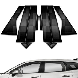 12pc Carbon Fiber Pillar Post Covers for 2023 Kia Sportage