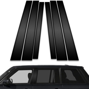 6pc Carbon Fiber Pillar Post Covers for 2002-2012 Land Rover Range Rover HSE
