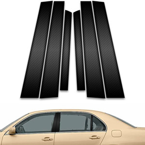 6pc Carbon Fiber Pillar Post Covers for 2001-2006 Lexus LS430