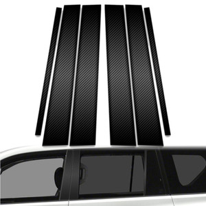 6pc Carbon Fiber Pillar Post Covers for 2010-2018 Lexus GX Series