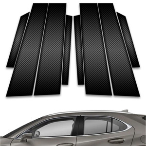 8pc Carbon Fiber Pillar Post Covers for 2019-2023 Lexus UX Series