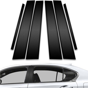 6pc Carbon Fiber Pillar Post Covers for 2016-2023 Lexus GS F