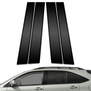 4pc Carbon Fiber Pillar Post Covers for 2004-2009 Lexus RX330