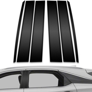 6pc Carbon Fiber Pillar Post Covers for 2016-2023 Lexus RX Series