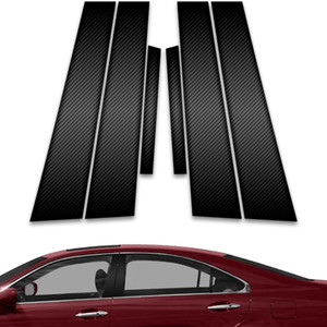 6pc Carbon Fiber Pillar Post Covers for 2007-2012 Lexus ES350