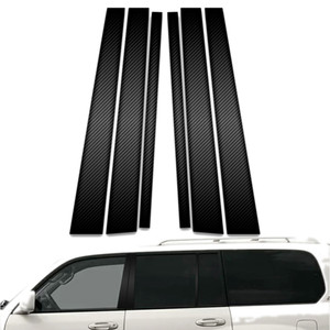 6pc Carbon Fiber Pillar Post Covers for 1998-2007 Lexus LX470