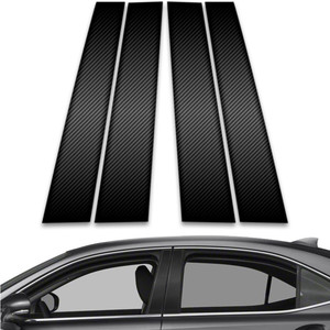 4pc Carbon Fiber Pillar Post Covers for 2014-2023 Lexus IS Series
