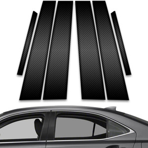 6pc Carbon Fiber Pillar Post Covers for 2014-2023 Lexus IS Series