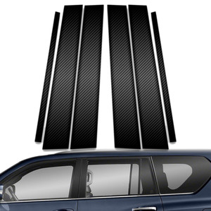 6pc Carbon Fiber Pillar Post Covers for 2019-2023 Lexus GX Series