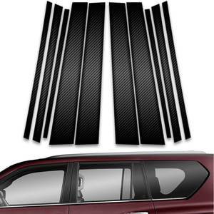 10pc Carbon Fiber Pillar Post Covers for 2019-2023 Lexus GX Series