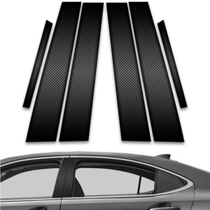 6pc Carbon Fiber Pillar Post Covers for 2013-2018 Lexus ES Series