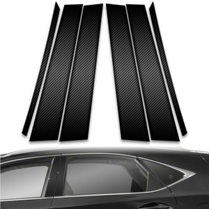6pc Carbon Fiber Pillar Post Covers for 2015-2023 Lexus NX Series