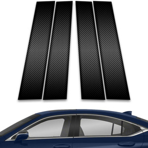4pc Carbon Fiber Pillar Post Covers for 2019-2023 Lexus ES Series