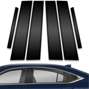 6pc Carbon Fiber Pillar Post Covers for 2019-2023 Lexus ES Series