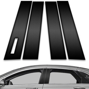 4pc Carbon Fiber Pillar Post Covers w/Keypad Cutout for 2013-2023 Lincoln MKZ